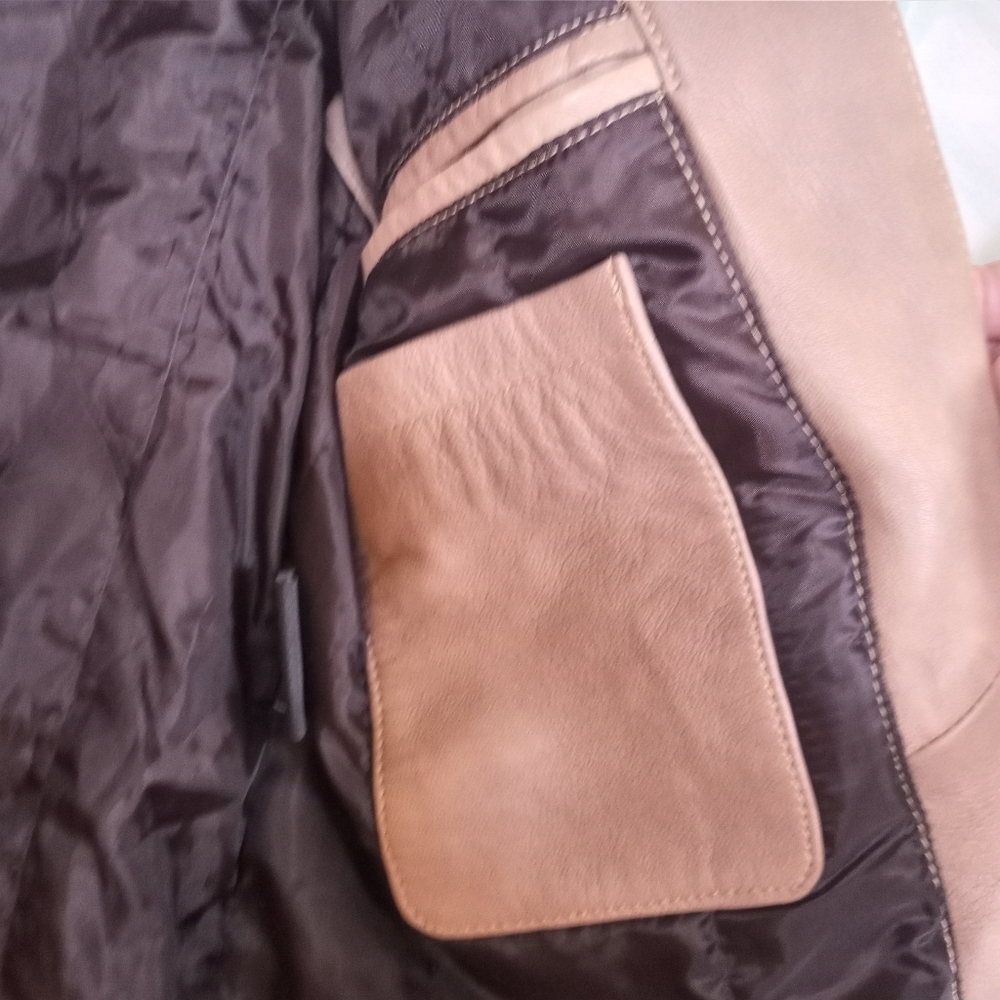 Star Wars Leather Finn The Force Awakens Butter Soft Leather Open Lapel Bomber - Picture 8 of 16